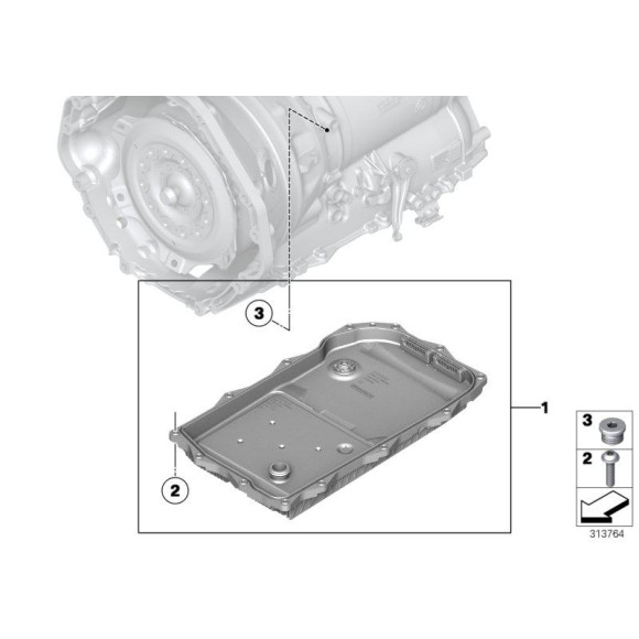 Filtr miska skrzyni automatycznej BMW E70N E81 X1 X6 F01N F10 F07 F20 F30 F32 - 24117624192