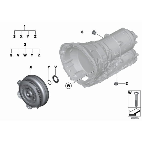 Zestaw naprawczy skrzyni biegów BMW E70 E71 E84 F01 F07 F10 F11 F12 F13 F16 F20 F21 F30 F31 G11 G30 - 24277604965