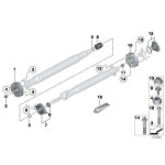 Podpora wału BMW F06 F10 F11 F12N F13N 530dX 535dX M550dX 550iX 640dX 650iX - 26117589747