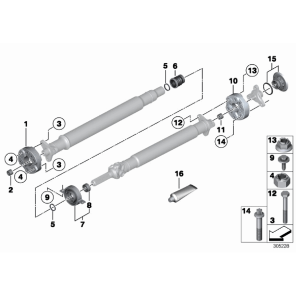 Przegub elastyczny wału BMW E81 E87 120d 123d 135i E90 E91 320d 325d 335 F01 F07 F10 518 520 535 550 F20 F30 - 26117605629