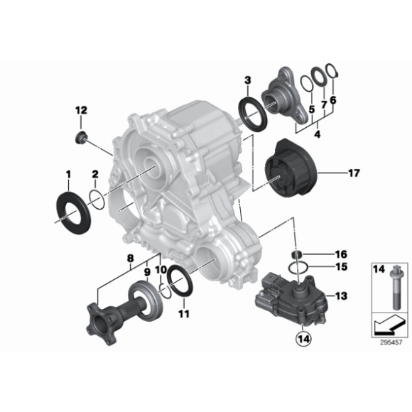 Kołnierz flansza odbioru napędu BMW F01 F02 F06 F07 F10 F11 F12 F13 F20 F21 F30 F31 F36 G05 G07 G11 G12 G15 G30 - 27107593440