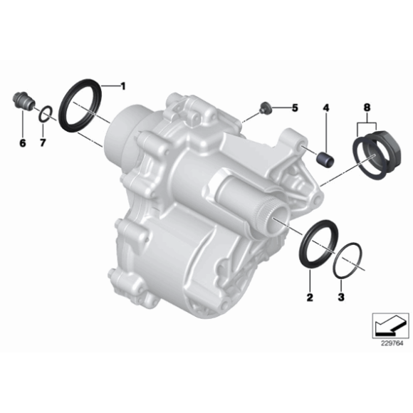 Pierścień uszczelniający zimering skrzyni rozdzielczej MINI R60 R61 - 27109807679