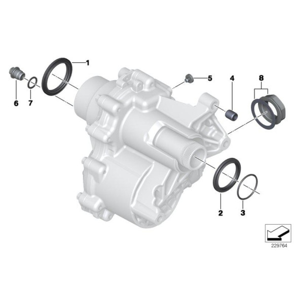 Pierścień uszczelniający zimering skrzyni rozdzielczej MINI R60 R61 - 27109807679