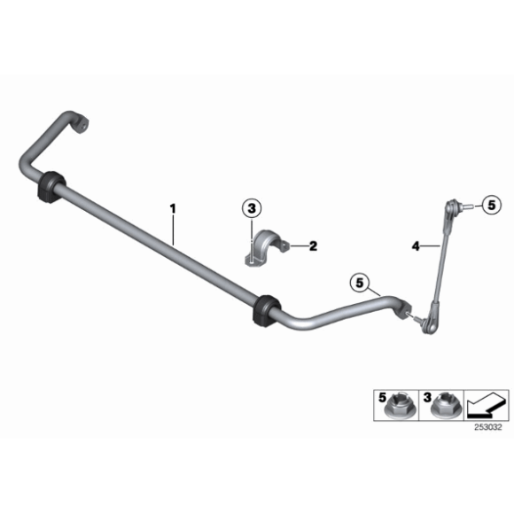 Łącznik stabilizatora przód BMW F20 F21 F22 F33 F30 F31 F32 F33 F34 F36 - 31306792211