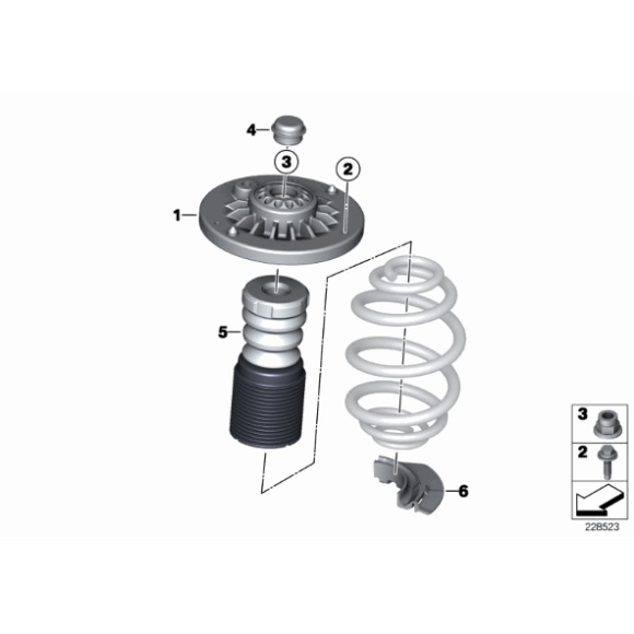 Poduszka łożysko amortyzatora przód BMW F25 F26 X3 X4 - 31306852158