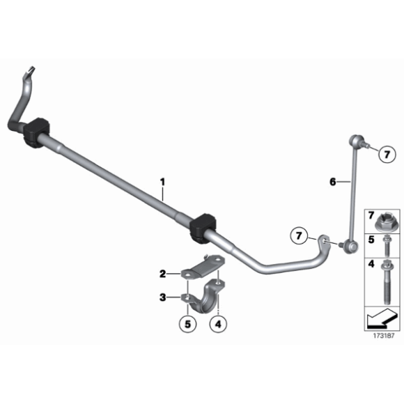 Stabilizator przód BMW F06 F10 F11 F12 F13 640i 518 520 525 528 530 535 - 31356791924