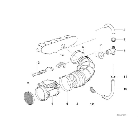 13411730071 Przewód powietrza od silniczka krokowego BMW E34 E36 520i 525i 320i 325i - 13411730071 - Części oryginalne BMW Łódź | Sklep internetowy BMW