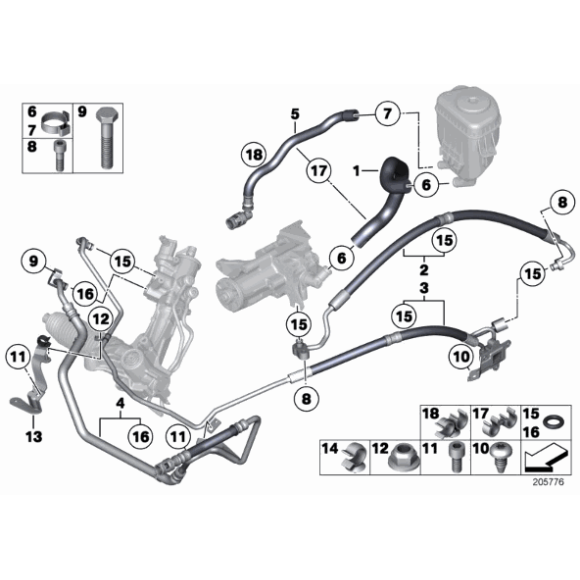 Przewód powrotny chłodnicy BMW F02 F06 F07 F10 F11 F12 F13 740LiX 640iX 535iX - 32416788813