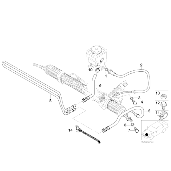 Przewód powrotny chłodnicy BMW E46 330Cd 330d 330xd M57 M57N - 32416796366