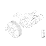 Koło pasowe pompy wspomagania BMW E82 E84 E88 E90 E91 E92 E93 - 32427582947