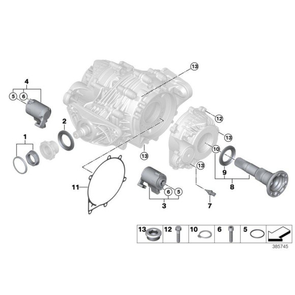 Zimering uszczelnienie mostu tył BMW E38 E39 E53 E60 E61 E63 E65 E70 E71 E81 E87 E84 E90 E91 F01 F07 F10 F11 F20 F30 G11 G30 - 3
