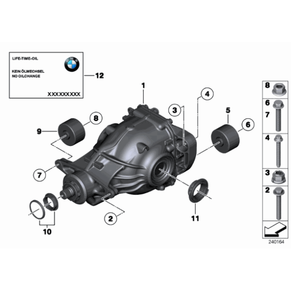 Tłumik drgań mostu dyfra BMW F10 F11 530dX 535dX - 33107631466