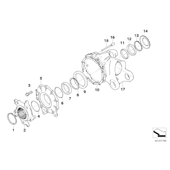Pierścień dystansowy Przekładni tył BMW K25 K26 K27 K28 K29 K40 K43 K44  - 33118521832
