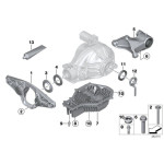 Mocowanie adapter mostu przekładni tył BMW F06 F10 F12 F13 M5 M6 - 33172284474