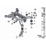 Tuleja belki mostu tylna BMW F10 F11 F07 F01N 750dX 520d 525d 525dX 528i 528iX 550i 518d 520dX - 33316797238