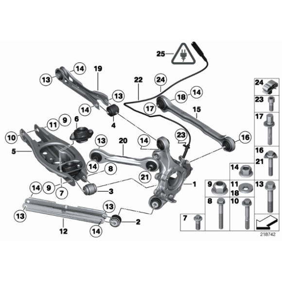 Śruba mimośrodowa wahacza tył BMW E84 X1 F20 F21 F22 F23 F30 F31 F32 F33 F34 F36 G20 G21 G29 Z4 - 33326796196