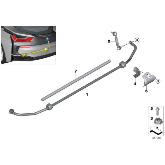 Łącznik stabilizatora lewy BMW E84 X1 F20 F21 F22 F23 F30 F31 F32 F33 F34 F36 G20 G21 G29 i8 I12 I15 - 33506785607