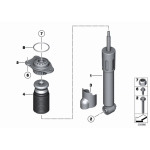 Odbój i osłona amortyzatora tył BMW F11 F11N 518 520 525 528 530 535 550 - 33536784118