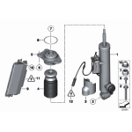Osłona i odbój amortyzatora przód BMW F10 M5 F11 518 520 523 525 528 530 535 550 - 33536784122