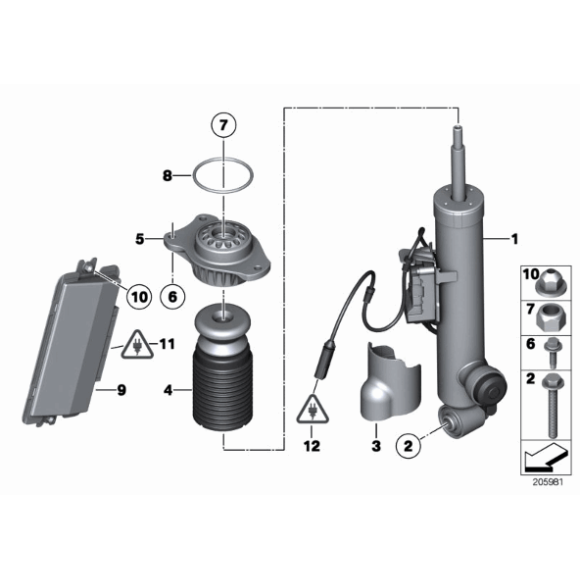 Osłona i odbój amortyzatora przód BMW F10 M5 F11 518 520 523 525 528 530 535 550 - 33536784122