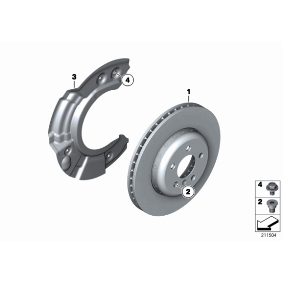 Tarcza hamulcowa przód BMW F06 F10 F11 F12 F13 640 518 520 523 525 530 535 - 34116775277