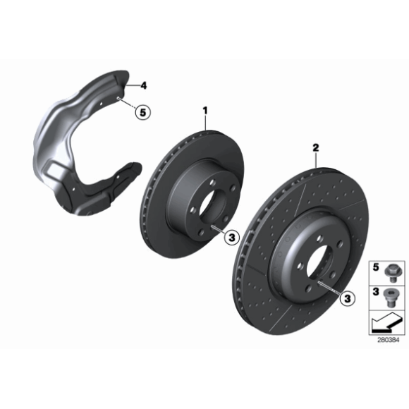 Tarcza hamulcowa przód BMW F20 F21 F22 F31 F32 F34 F32 F36 - 34116792217