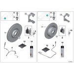 Klocki tył BMW F01 F10 F11 F06 F07 F13 518 520 525 528 530 535 550 730 740 750 640 650 - 34116851269