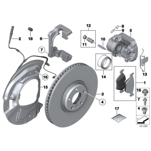 Klocki hamulcowe przód BMW E70 X5 E71 X6 3,0d 30dX 35iX 40dX 40iX 25d - 34116852253