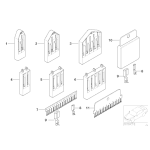 Styk płaski łącznika grzebieniem BMW E36 E38 E39 E46 E53 X5 E60 E70 E71 X5 E81 E83 E84 E90 F01 F10 F20 F30 - 61131387140