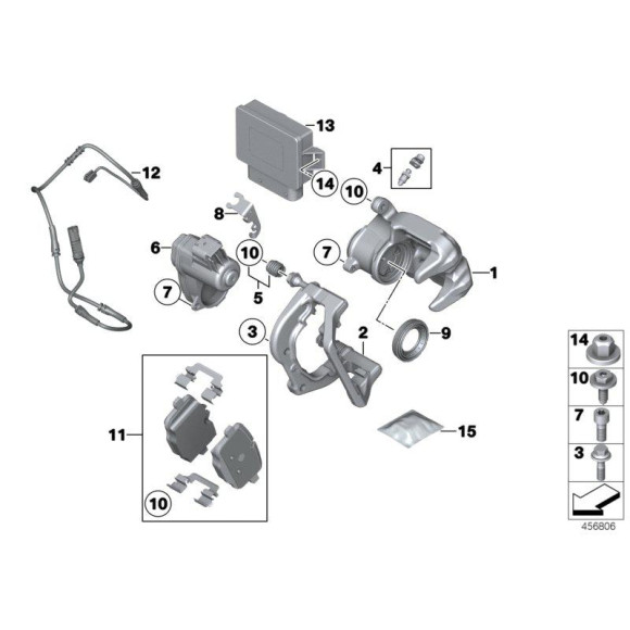 Klocki hamulcowe tył BMW F06 F10 F11 F13 640 650 518 520 525 530 535 550 - 34216775346