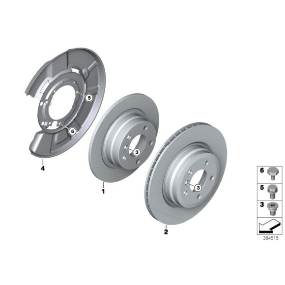 Osłona hamulca tarczowego lewy tył BMW E84 16 18 20 23 25 28 35 - 34216787321