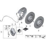 Osłona tarczy hamulcowej tył lewa BMW M-PERFORMANCE F20 F21 F22 F23 F30 F31 F32 F34 F36 M235i - 34216792243
