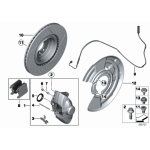 Osłona tarczy hamulcowej tył lewa BMW M-PERFORMANCE F20 F21 F22 F23 F30 F31 F32 F34 F36 M235i - 34216792243