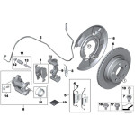 Osłona tarczy tył lewa BMW E81 E87 E88 E90 E91 E92 E93 F30 F31 F34 F36 123 130 135 320 325 328 330 335 318 - 34216792247