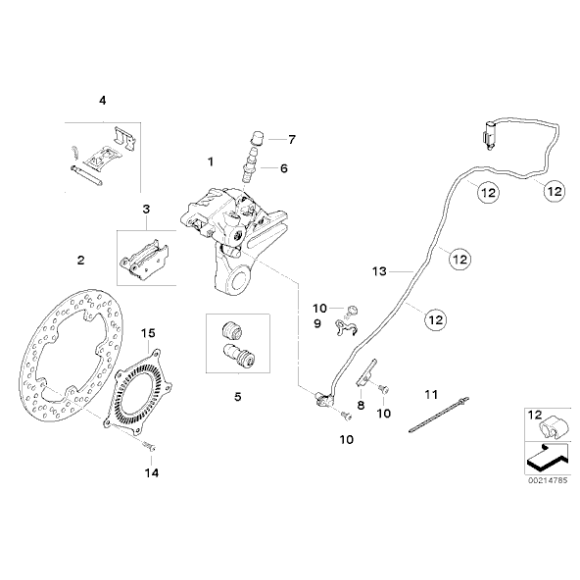 Tarcza hamulcowa tył BMW K42 K46 K47 K67 S1000 HP4 - 34217713188