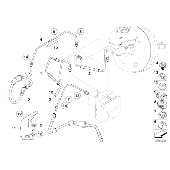 Przewód hamulcowy przód BMW E81 E87 E82 E88 E90 E91 E92 E93 - 34326853500