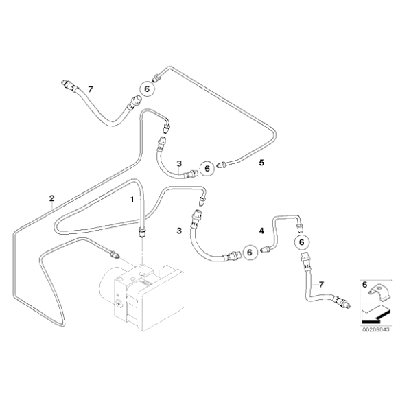 Przewód hamulcowy sztywny tył BMW E81 E82 E84 X1 E87 E88 E90 E91 E93 E92 - 34326853523