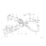 Przewód elastyczny powietrza BMW E36 E34 518i 316i 318i 318is M40 M43 M42 - 13411739649
