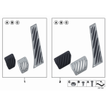 Aluminiowe nakładki na pedały M Performance BMW E46 E39 E87 E90 X3 X5 - 35002213212
