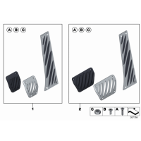 Aluminiowe nakładki na pedały M Performance BMW E46 E39 E87 E90 X3 X5 - 35002213212