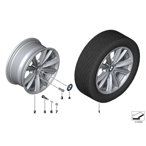 Felga aluminiowa V Spoke 236 BMW F06 F10 F11 F12 F13 640 518 520 525 528 530 535 - 36116780720