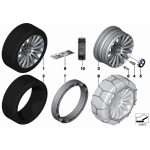 Śruba koła czarna BMW F90 G05 G06 G07 G20 G21 G29 - 36136795153