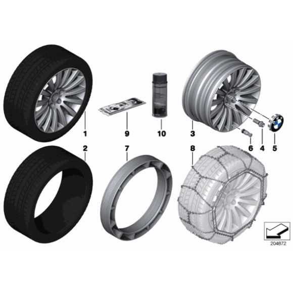 Śruba koła czarna BMW F90 G05 G06 G07 G20 G21 G29 - 36136795153