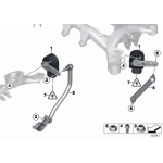 Drążek regulacyjny czujnika zasięgu świateł lewy BMW F25 F26 X3 X4 - 37146787167