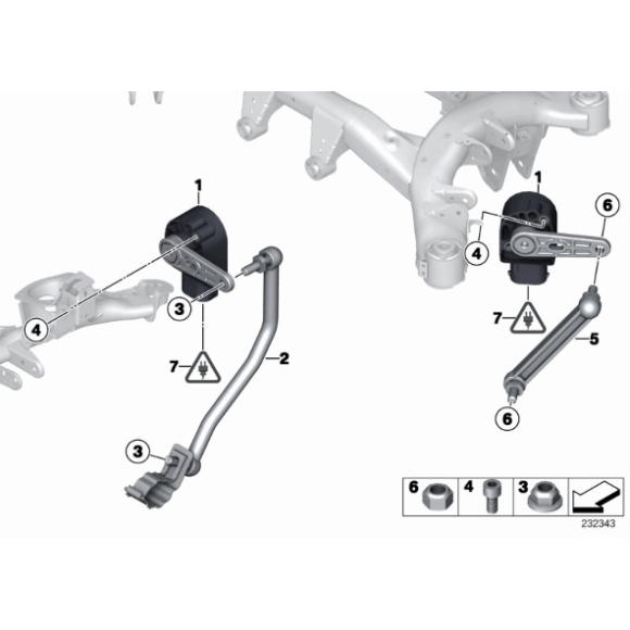 Drążek regulacyjny czujnika zasięgu świateł lewy BMW F25 F26 X3 X4 - 37146787167