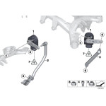 Drążek regulacyjny czujnika zasięgu świateł lewy BMW F25 F26 X3 X4 - 37146787167
