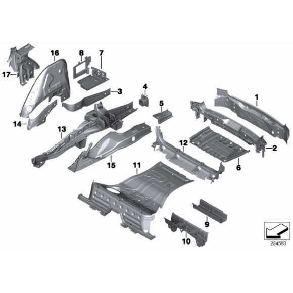 Mocowanie pochł. energii zderzenia lewe BMW F25 F26 G01 18 20 28 30 35 M40- 41117210195