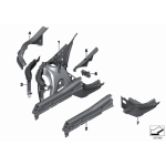 Blacha zamykająca wnęki koła przód prawa BMW F25 F26 X3 X4 18 20 28 30 35 M40 - 41117267240