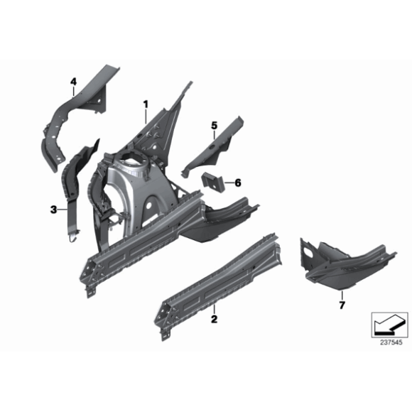 Blacha zamykająca wnęki koła przód prawa BMW F25 F26 X3 X4 18 20 28 30 35 M40 - 41117267240
