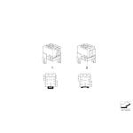 Wspornik przekaźnika BMW E30 E31 E32 E34 E36 E38 E39 E46 E53 E60 E63 E64 - 61131389113